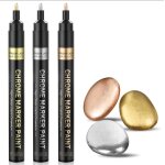 Lot de 3 marqueurs chrom�s m�tallis�s pour peinture a effet miroir liquide pour mod�lisme, peinture en ...