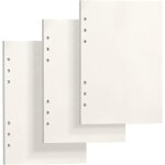 Lot de 3 paquets de papier a5 vierges, papier de recharge a5 135 feuilles (270 pages) pour 6 anneaux ...