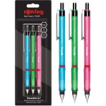 Lot de 3 porte - mines - 0, 7 mm - hb - rechargeable - visuclick 0. 7 - rotring