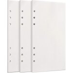 Lot de 3 recharges de papier vierge a 6 trous - 135 feuilles - 270 pages pour classeur et agenda a 6 ...