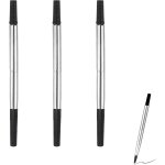 Lot de 3 recharges pour stylo roller compatibles avec stylos parker, pointe moyenne de 0, 7 mm, exprience ...
