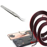 Lot de 3 rouleaux de ruban adh�sif double face pour t�l�phone portable de 2 mm - 3 mm et 5 mm + pinces ...