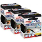 Lot 3 rubans adh�sif toil� r�paration fixation tesa power effect 2, 75m x 38mm noir