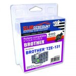 Lot de 3 rubans compatibles pour titreuse brother tze - 131 12mm / 8m plastique noir sur transparent