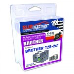 Lot de 3 rubans compatibles pour titreuse brother tze - 241 18mm / 8m plastique noir sur blanc Lot de 3 rubans compatibles pour titreuse brother tze - 241 18mm / 8m plastique noir sur blanc