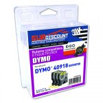 Lot de 3 rubans compatibles pour titreuse dymo 40918 9mm / 7m plastique noir sur jaune
