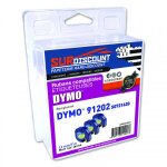 Lot de 3 rubans compatibles pour titreuse dymo 91202 12mm / 4m plastique noir sur jaune