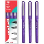 Lot de 3 stylos roller a encre liquide pointe 0, 7 mm coffret cadeau violet