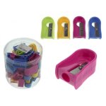 Lot de 3 taille crayon en plastique tailler aiguiser mine crayons papier couleurs