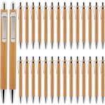 Lot de 30 stylos a bille en bambou de qualit suprieure - pour ecriture, journal, ecole, fournitures ...