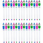 Lot de 30 stylos a bille rtractables a encre noire pour infirmires, mdecins, stylos infirmiers, dessins ...