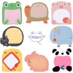 Lot de 32 mini notes autocollantes - 560 feuilles - motifs animaux - pour le bureau, l'�cole, la maison ...