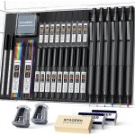 Lot de 35 porte - mines artistiques avec etui, crayons a dessin en métal graphite de 0, 5, 0, 7, 0, 9, ... Lot de 35 porte - mines artistiques avec etui, crayons a dessin en métal graphite de 0, 5, 0, 7, 0, 9, ...