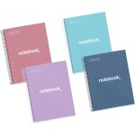 Lot de 4 cahiers a4, carnet emotions, 160 feuilles 90 g / m, carnet carr, cahiers relis et a spirale, ...