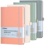 Lot de 4 carnet de notes ligns pour femme, 176 pages, 14 x 21, 1 cm, couverture rigide, papier 100 g ...