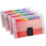 Lot de 4 chemises de classement avec fermeture elastique pour organiser documents, re�us, coupons et ...