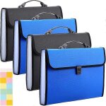 Lot de 4 chemises extensibles avec poigne, classeur de travail portable, classeur en polypropylne etanche ...