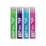 Lot de 4 etuis de 3 recharges frixion pointe 0, 7mm assortiment pilot