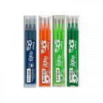 Lot de 4 etuis de 3 recharges frixion pointe 0, 7mm assortiment pilot