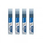 Lot de 4 etuis de 3 recharges frixion pointe 0, 7mm bleu nuit pilot