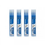Lot de 4 etuis de 3 recharges frixion pointe 0, 7mm bleu pilot
