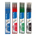 Lot de 4 etuis de 3 recharges frixion pointe fine 0, 5mm pilot
