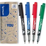 Lot de 4 feutres v - sign pen - feutre d'�criture - noir, bleu, rouge, vert - pointe moyenne, noir, bleu, ...