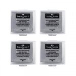 Lot de 4 gommes mie de pain - gris - faber - castell