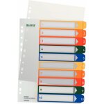 Lot de 4 intercalaires en polypropylne 1 - 10 multicolore format a4