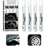 Lot de 4 marqueur blanc indelebile, 14. 5cm stylo pneu blanc, pneu peinture stylo imperméable, feutre ... Lot de 4 marqueur blanc indelebile, 14. 5cm stylo pneu blanc, pneu peinture stylo imperméable, feutre ...