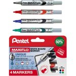 Lot de 4 marqueurs pour tableau blanc pointe ogive fine