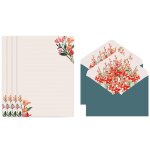 Lot de 4 papiers doubl�s en format a5, 2 enveloppes, pour r�ception de b�b�, invitation de mariage, lettre ...