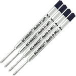 Lot de 4 - recharge pointe black - p900 - fine recharge de stylo a bille style parker