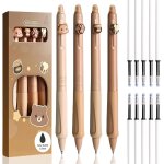 Lot de 4 stylos a encre gel effa�ables - stylo roller a encre gel effa�able - cappuccino ours animal ...