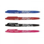 Lot de 4 stylos frixion ball pointe moyenne 0. 7mm bleu rouge noir rose pilot