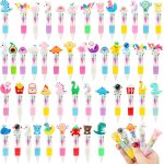 Lot de 48 stylos a bille r�tractables multicolores 4 en 1 - mini stylos a bille r�tractables a encre ...