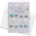 Lot de 5 cartes de v?ux, taille xxl, pour la naissance de bébé, format a4, grandes, avec grande enveloppe ... Lot de 5 cartes de v?ux, taille xxl, pour la naissance de bébé, format a4, grandes, avec grande enveloppe ...