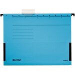 Lot de 5 dossiers suspendus latraux en carton alpha avec porte - etiquette (bleu) (import allemagne) ...