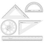 Lot de 5 grands rapporteurs de géométrie equerre triangulaires professionnels Lot de 5 grands rapporteurs de géométrie equerre triangulaires professionnels