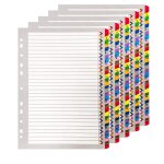 (lot de 5) intercalaires classeur a4, intercalaires alphabétique en carton 12 onglets numérotées 1 - ... (lot de 5) intercalaires classeur a4, intercalaires alphabétique en carton 12 onglets numérotées 1 - ...