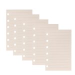 Lot de 5 recharges pour cahier a7 a feuilles mobiles lign�es, 6 trous, 50 feuilles, 100 g / m - pages ...