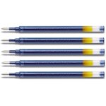 Lot de 5 recharges pour stylos a encre gel bleu