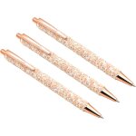 Lot de 5 stylos a bille, stylos a bille pailletés, encre noire, pointe moyenne 1 mm, pour fournitures ... Lot de 5 stylos a bille, stylos a bille pailletés, encre noire, pointe moyenne 1 mm, pour fournitures ...