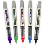 Lot de 5 stylos roller pointe 0, 7 mm noir, bleu, rouge, vert, violet