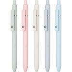 Lot de 5 stylos zennyth r�tractables a encre gel noire a s�chage rapide avec 10 recharges suppl�mentaires, ...