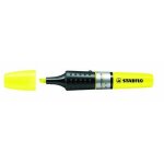 Lot de 5 surligneur pointe biseaut�e encre liquide jaune stabilo luminator