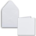 Lot de 50 cartes carrées, avec enveloppes, vierges, 14 x 14cm, blanc eclatant, cartes d'invitation imprimables ... Lot de 50 cartes carrées, avec enveloppes, vierges, 14 x 14cm, blanc eclatant, cartes d'invitation imprimables ...