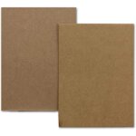 Lot de 50 cartes d'invitation en papier kraft - format a7 - 10, 5 x 7, 3 cm - 410 g / m - marron