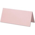 Lot de 50 cartons de table - rose tendre (rose) - 45 x 100 mm - cartes pliantes pour table festive - ...