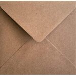 Lot de 50 enveloppes carrées en papier kraft recyclé 165 x 165 mm Lot de 50 enveloppes carrées en papier kraft recyclé 165 x 165 mm